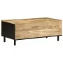 Mesa de centro madera maciza de mango rugosa negro 100x54x40 cm de , Mesas de centro - Ref: Foro24-4018640, Precio: 98,74 €, ...