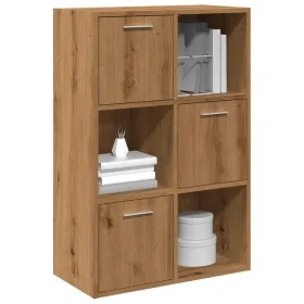 Estantería de madera de ingeniería roble artisan 60,5x30x90 cm by , Bookcases and shelves - Ref: Foro24-855971, Price: 100,15...