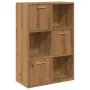 Estantería de madera de ingeniería roble artisan 60,5x30x90 cm de , Librerías y estanterías - Ref: Foro24-855971, Precio: 100...