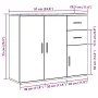Aparador de madera de ingeniería envejecida 91x29,5x75 cm by , Sideboards - Ref: Foro24-855906, Price: 92,78 €, Discount: %