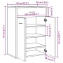 Mueble zapatero madera de ingeniería envejecida 60x35x84 cm by , Shoe racks and shoe organizers - Ref: Foro24-855952, Price: ...
