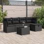 Set de sofás de jardín 6 piezas y cojines ratán sintético negro von , Gartensets - Ref: Foro24-3325271, Preis: 382,28 €, Raba...