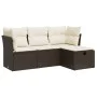 Set de sofás de jardín 4 pzas y cojines ratán sintético marrón by , Garden sets - Ref: Foro24-3325259, Price: 267,82 €, Disco...