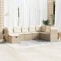 Set de sofás de jardín y cojines 8 piezas ratán sintético beige de , Conjuntos de jardín - Ref: Foro24-3325334, Precio: 552,3...
