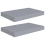 Schwebende Wandregale 2 Stück MDF grau 40x23x3,8 cm von vidaXL, Regale und Regale - Ref: Foro24-323848, Preis: 28,39 €, Rabat...