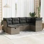 Set de muebles de jardín 6 pzas y cojines ratán sintético gris de , Conjuntos de jardín - Ref: Foro24-3325286, Precio: 365,69...