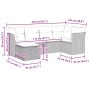 Set de muebles de jardín 6 pzas y cojines ratán sintético gris von , Gartensets - Ref: Foro24-3325286, Preis: 396,70 €, Rabat...