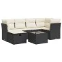 Set de sofás de jardín 7 pzas con cojines ratán sintético negro by , Garden sets - Ref: Foro24-3325292, Price: 423,38 €, Disc...