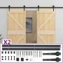 Sliding door with solid pine wood fittings 90x210 cm by vidaXL, Doors - Ref: Foro24-3057588, Price: 340,76 €, Discount: %