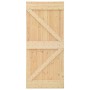 Schiebetür mit Beschlägen aus massivem Kiefernholz, 90 x 210 cm von vidaXL, Türen - Ref: Foro24-3057588, Preis: 340,76 €, Rab...