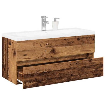 Mueble con lavabo integrado madera envejecida 91x39,5x49 cm von , Badezimmerwaschtische - Ref: Foro24-3328927, Preis: 321,07 ...