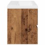 Mueble con lavabo integrado madera envejecida 91x39,5x49 cm von , Badezimmerwaschtische - Ref: Foro24-3328927, Preis: 321,07 ...