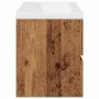 Mueble con lavabo integrado madera envejecida 91x39,5x49 cm von , Badezimmerwaschtische - Ref: Foro24-3328927, Preis: 300,41 ...