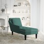 Tumbona almohada y reposabrazo derecho terciopelo verde oscuro de , Divanes - Ref: Foro24-4009774, Precio: 155,35 €