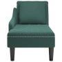 Tumbona almohada y reposabrazo derecho terciopelo verde oscuro de , Divanes - Ref: Foro24-4009774, Precio: 155,35 €