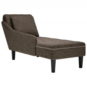 Tumbona almohada reposabrazo derecho cuero gris oscuro by , Daybeds - Ref: Foro24-4009858, Price: 160,75 €, Discount: %