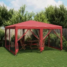 Carpa para fiestas con 8 paredes de malla HDPE rojo 4x4 m von , Zelte - Ref: Foro24-4010065, Preis: 127,15 €, Rabatt: %