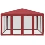 Carpa para fiestas con 8 paredes de malla HDPE rojo 4x4 m by , tents - Ref: Foro24-4010065, Price: 127,15 €, Discount: %