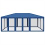 Carpa para fiestas con 10 paredes de malla HDPE azul 6x4 m by , tents - Ref: Foro24-4010067, Price: 165,73 €, Discount: %