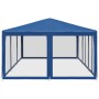 Carpa para fiestas con 10 paredes de malla HDPE azul 6x4 m by , tents - Ref: Foro24-4010067, Price: 165,73 €, Discount: %