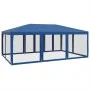 Carpa para fiestas con 10 paredes de malla HDPE azul 6x4 m von , Zelte - Ref: Foro24-4010067, Preis: 161,17 €, Rabatt: %
