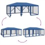 Carpa para fiestas con 10 paredes de malla HDPE azul 6x4 m by , tents - Ref: Foro24-4010067, Price: 165,73 €, Discount: %