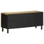 Mueble de TV madera maciza de mango rugosa negro 105x33,5x46 cm by , CD and DVD storage - Ref: Foro24-4018628, Price: 105,89 ...