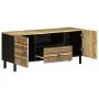 Mueble de TV madera maciza de mango rugosa negro 105x33,5x46 cm de , Almacenamiento para CD y DVD - Ref: Foro24-4018642, Prec...