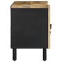 Mueble de TV madera maciza de mango rugosa negro 105x33,5x46 cm by , CD and DVD storage - Ref: Foro24-4018642, Price: 84,89 €...