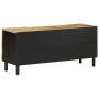 Mueble de TV madera maciza de mango rugosa negro 105x33,5x46 cm by , CD and DVD storage - Ref: Foro24-4018642, Price: 84,89 €...