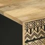 Mueble de TV madera maciza de mango rugosa negro 105x33,5x46 cm de , Almacenamiento para CD y DVD - Ref: Foro24-4018642, Prec...