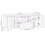 Mueble de TV madera maciza de mango rugosa negro 105x33,5x46 cm by , CD and DVD storage - Ref: Foro24-4018642, Price: 84,89 €...