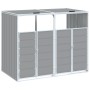 Cobertizo contenedores dobles basura acero gris 144x81x113 cm von , Halterungen für Abfallbehälter - Ref: Foro24-4006176, Pre...