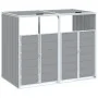 Cobertizo contenedores dobles basura acero gris 144x81x113 cm von , Halterungen für Abfallbehälter - Ref: Foro24-4006176, Pre...