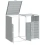 Cobertizo contenedores dobles basura acero gris 144x81x113 cm von , Halterungen für Abfallbehälter - Ref: Foro24-4006176, Pre...