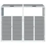 Cobertizo contenedores dobles basura acero gris 144x81x113 cm von , Halterungen für Abfallbehälter - Ref: Foro24-4006176, Pre...