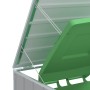 Cobertizo contenedores dobles basura acero gris 144x81x113 cm von , Halterungen für Abfallbehälter - Ref: Foro24-4006176, Pre...