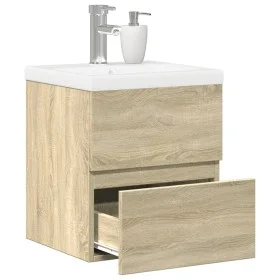 Set de muebles de baño 2 pzas madera contrachapada roble Sonoma von , Badezimmermöbel - Ref: Foro24-3325032, Preis: 120,92 €,...