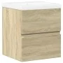 Set de muebles de baño 2 pzas madera contrachapada roble Sonoma von , Badezimmermöbel - Ref: Foro24-3325032, Preis: 121,24 €,...