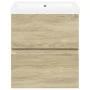 Set de muebles de baño 2 pzas madera contrachapada roble Sonoma von , Badezimmermöbel - Ref: Foro24-3325032, Preis: 121,24 €,...