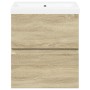 Set de muebles de baño 2 pzas madera contrachapada roble Sonoma von , Badezimmermöbel - Ref: Foro24-3325032, Preis: 122,88 €,...