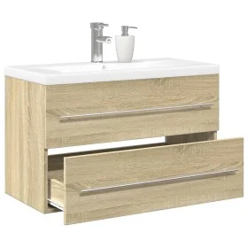 Set de muebles de baño 2 pzas madera contrachapada roble Sonoma von , Badezimmermöbel - Ref: Foro24-3325047, Preis: 193,18 €,...