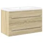Set de muebles de baño 2 pzas madera contrachapada roble Sonoma de , Muebles de baño - Ref: Foro24-3325047, Precio: 193,14 €,...