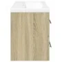 Set de muebles de baño 2 pzas madera contrachapada roble Sonoma de , Muebles de baño - Ref: Foro24-3325047, Precio: 193,14 €,...
