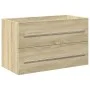 Set de muebles de baño 2 pzas madera contrachapada roble Sonoma de , Muebles de baño - Ref: Foro24-3325047, Precio: 193,14 €,...