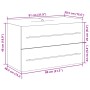 Set de muebles de baño 2 pzas madera contrachapada roble Sonoma von , Badezimmermöbel - Ref: Foro24-3325047, Preis: 205,32 €,...