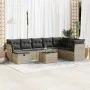 Set muebles jardín 9 pzas y cojines ratán sintético gris claro by , Garden sets - Ref: Foro24-3325348, Price: 593,96 €, Disco...