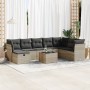 Set muebles jardín 9 pzas y cojines ratán sintético gris claro by , Garden sets - Ref: Foro24-3325348, Price: 591,80 €, Disco...
