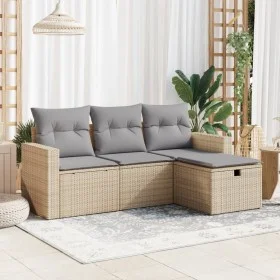 Juego de sofás jardín con cojines 4 pzas ratán sintético beige by , Garden sets - Ref: Foro24-3325355, Price: 295,46 €, Disco...