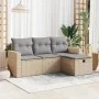 Juego de sofás jardín con cojines 4 pzas ratán sintético beige von , Gartensets - Ref: Foro24-3325355, Preis: 295,46 €, Rabat...
